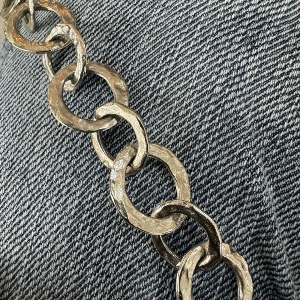 Kenneth jay lane silver belt